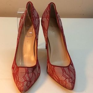 Ivanka Trump Red Lace Pump Size 11